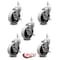 Service Caster 4 Inch Thermoplastic Wheel 12mm Threaded Stem Caster Set with Brakes SCC, 5PK SCC-TS05S410-TPRS-SLB-M1215-5 - alternate 2